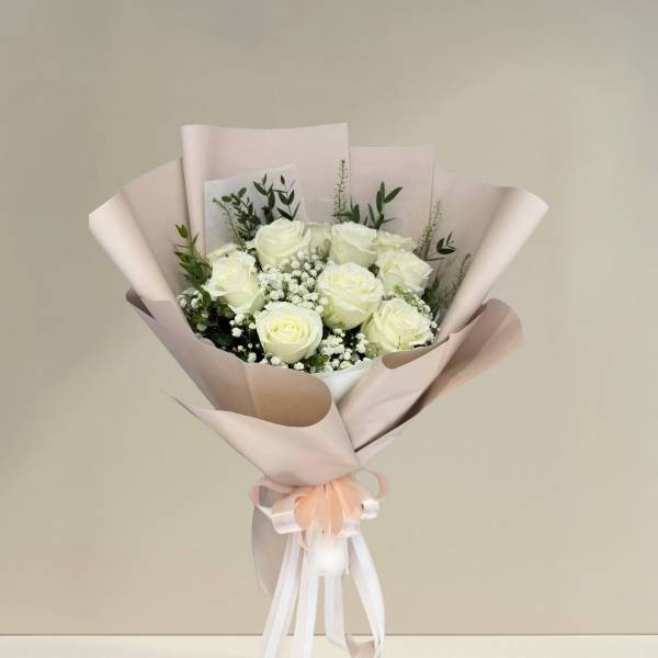 ช่อดอกไม้ (White rose )กุหลาบขาว