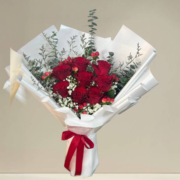 ช่อดอกไม้ (Red rose) กุหลาบแดง