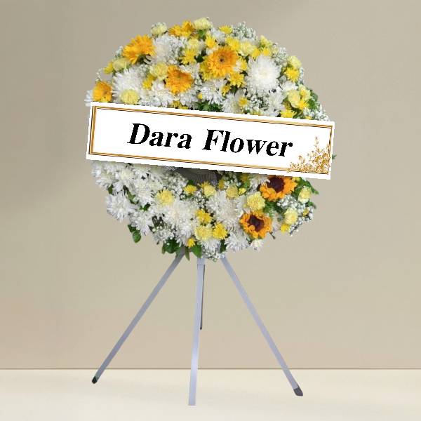 พวงหรีดพัดลม ขนาดใหญ่ อุตสาหกรรม ดอกไม้จัดรอบวง