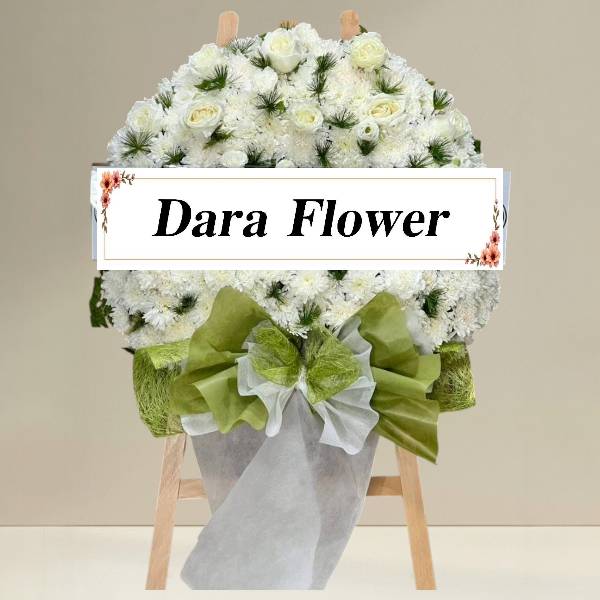 พวงหรีดดอกไม้สด