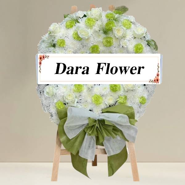 พวงหรีดดอกไม้สด