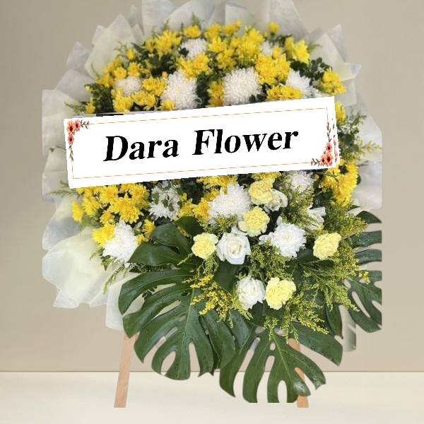 พวงหรีดดอกไม้สด