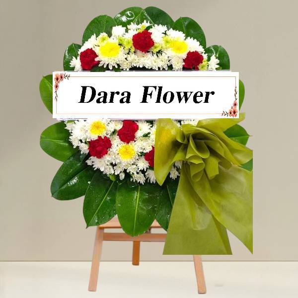 พวงหรีดดอกไม้สด