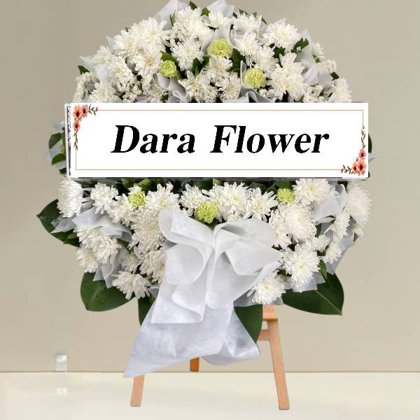 พวงหรีดดอกไม้สด