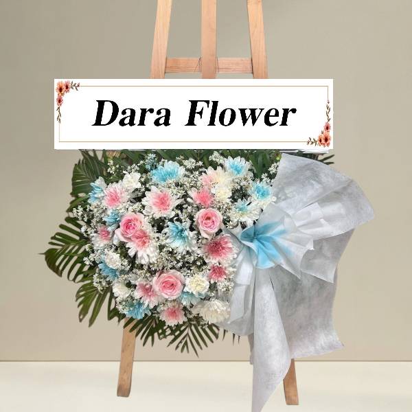 พวงหรีดดอกไม้สด