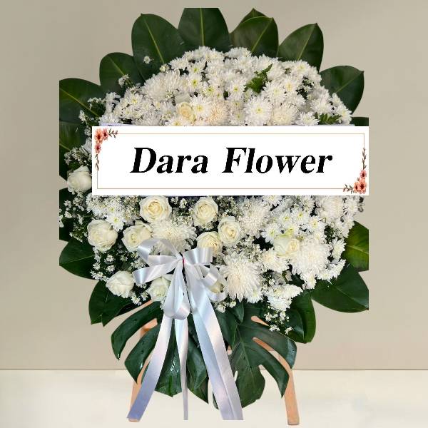 พวงหรีดดอกไม้สด