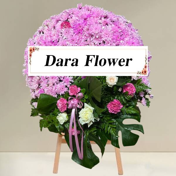 พวงหรีดดอกไม้สด